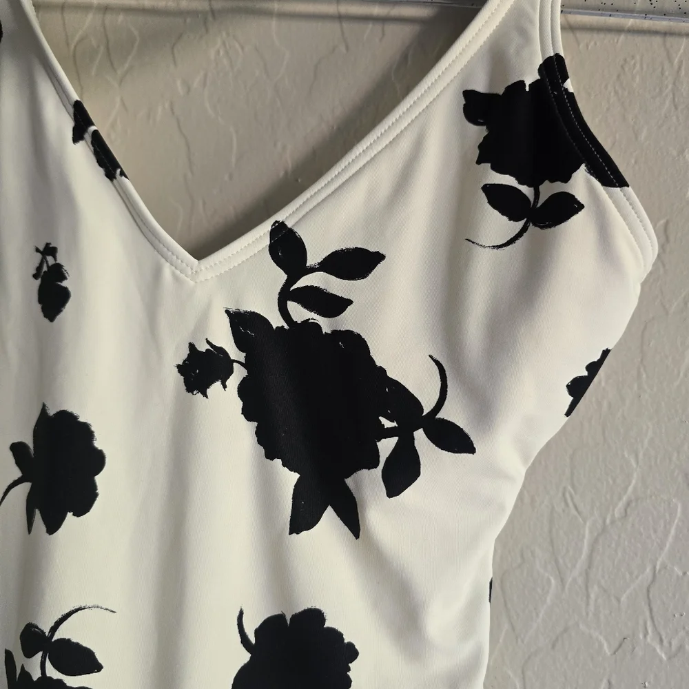 Kate Spade Neck OnePiece Swimsuit‎ Floral bow tie shoulder Size XS